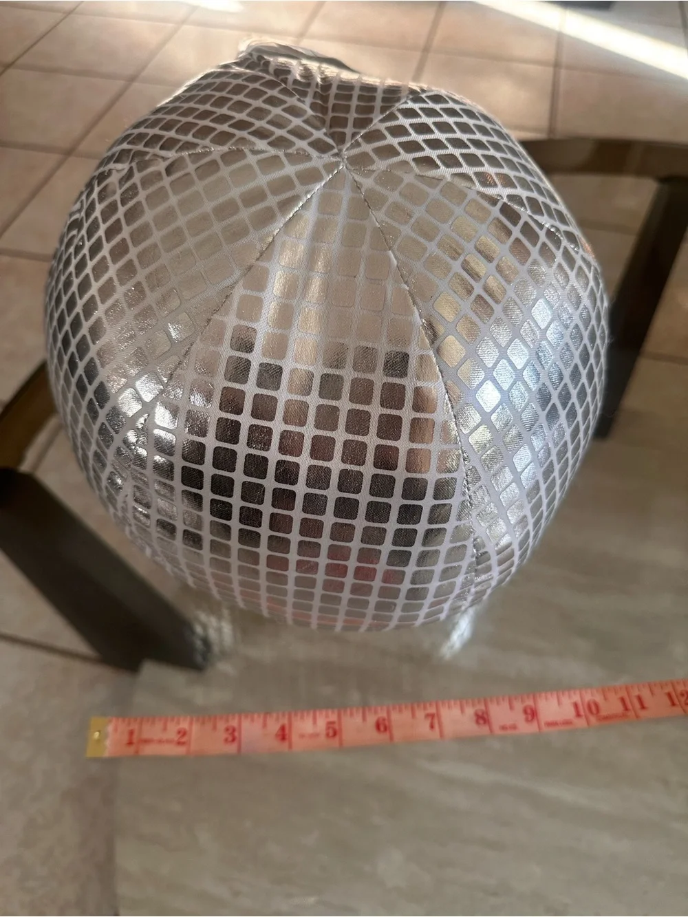 Silver Disco Ball Pillow - Modern Home Accent
